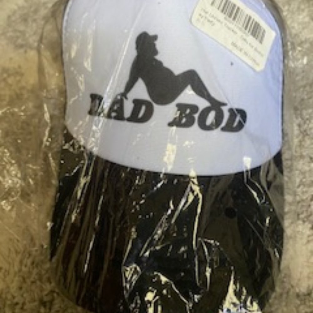 Dad Bod trucker hat, black/white, snapback hat, one size